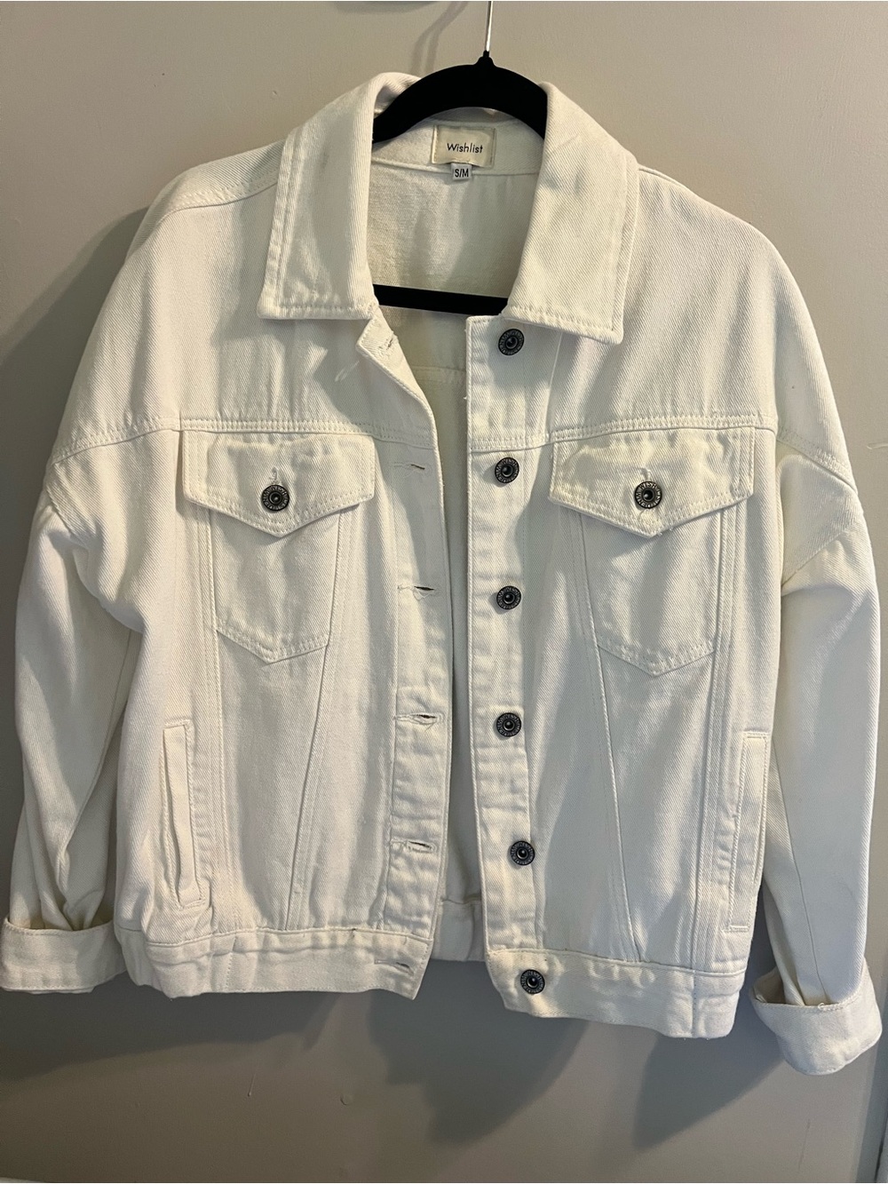 Wishlist White Collared Denim Jacket